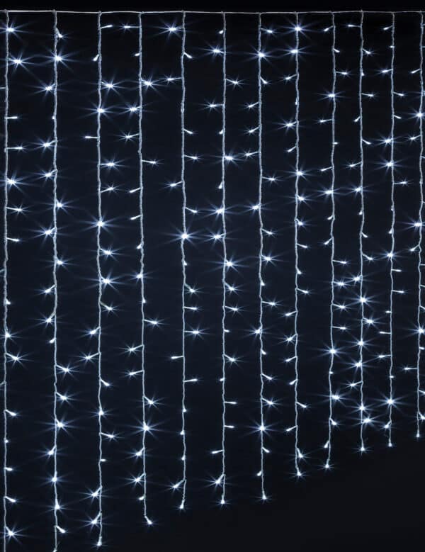 Leuchtender Weihnachts-Vorhang 150 LEDs weiß 140 x 90 cm