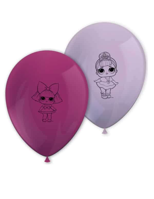LOL Surprise-Luftballons Dekoration 8 Stück rosa