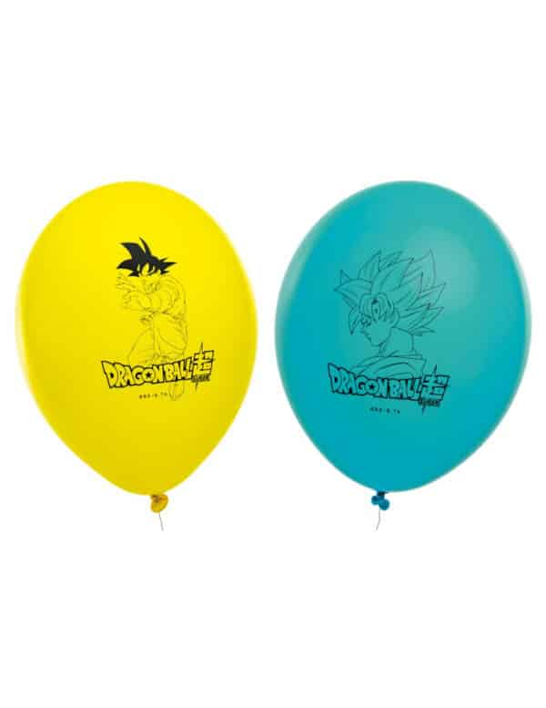 Dragon Ball Z- Ballons 6 Stück gelb-blau-schwarz 27cm