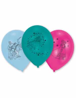 Luftballons Lizenzartikel Die Eiskönigin 6 Stück pink-blau