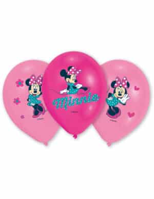 Luftballons Lizenzartikel Minnie Mouse 6 Stück pink