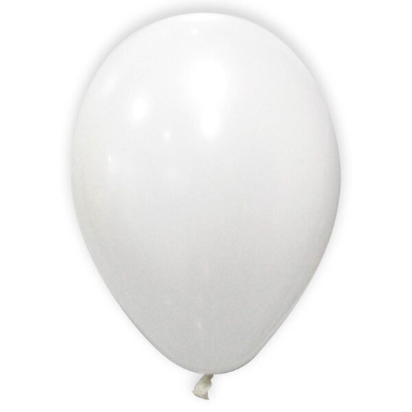 Metallische Party-Luftballons Party-Deko 12 Stück weiss 28cm