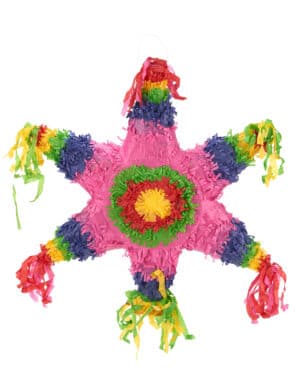 Mexikanische Stern-Piñata bunt