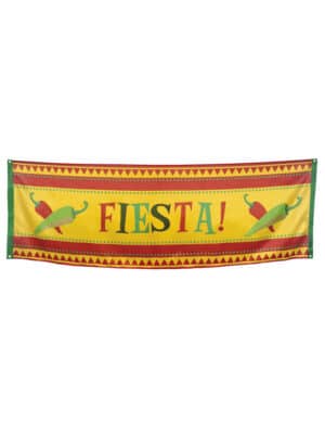 Mexiko-Partybanner Fiesta gelb-rot-grün 220x74cm