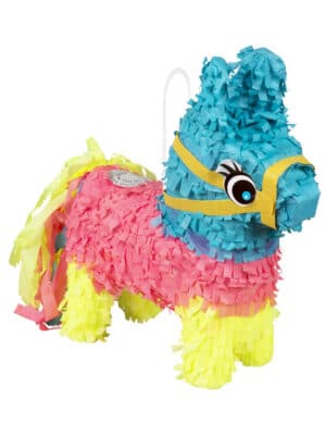 Mini-Piñata Esel bunt 20 x 18 cm