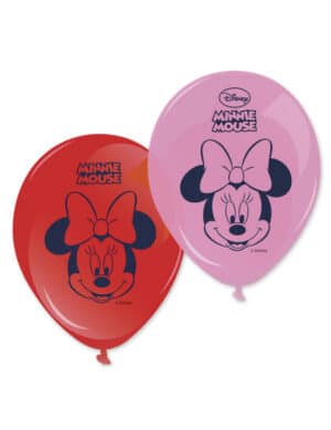 Minnie Maus Luftballons Disney-Lizenzartikel 8 Stück rot-rosa