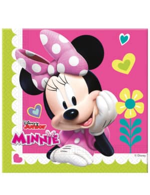 Minnie Maus Servietten Disney-Tischdeko 20 Stück pink-bunt 33x33cm