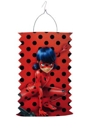 Miraculous Ladybug-Lampion Partydeko 28cm rot-schwarz