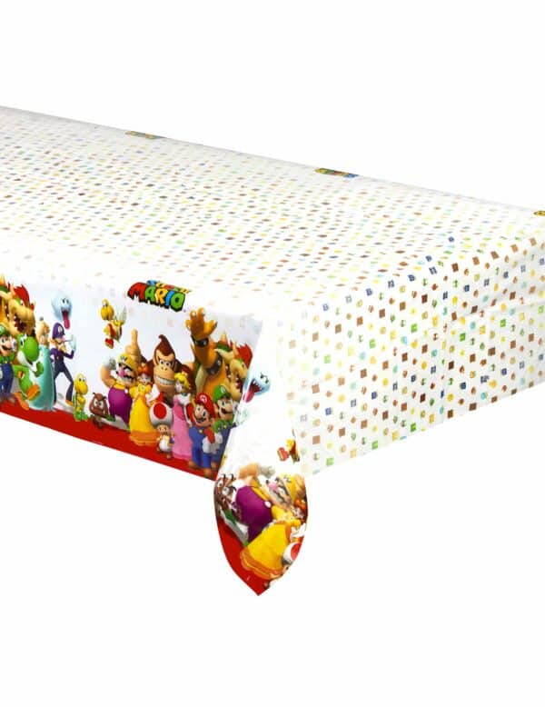 Nintendo Super Mario Tischdecke Partydeko Lizenzware bunt 120x180cm