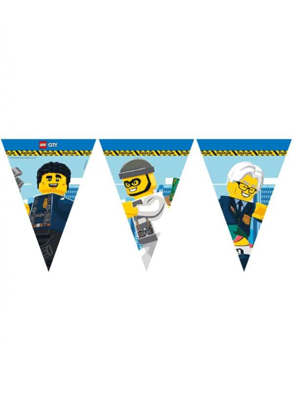 Offizielle Lego City-Wimpelgirlande aus FSC-Papier bunt 2