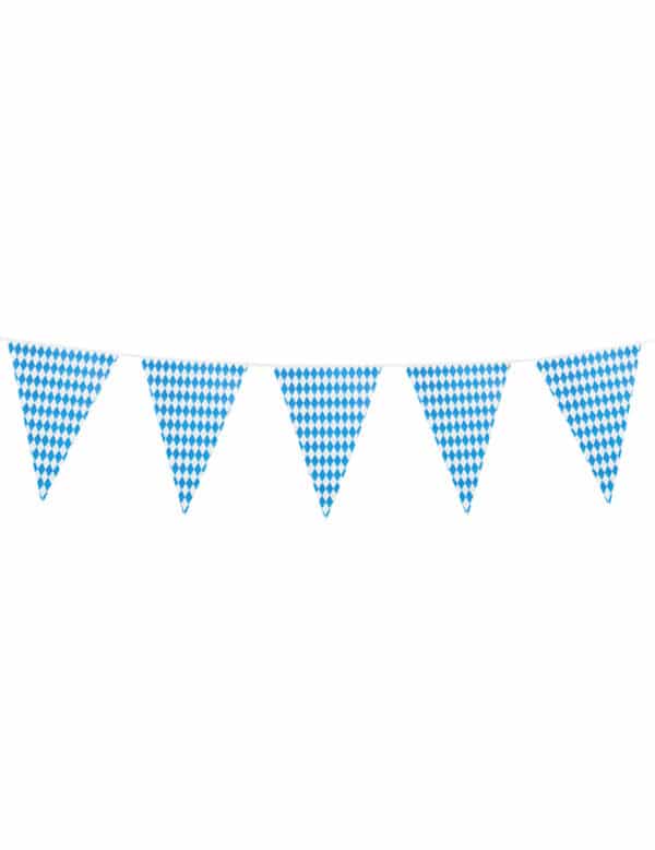 Bierfest Girlande Party-Plastikgirlande 10 Meter blau-weiss