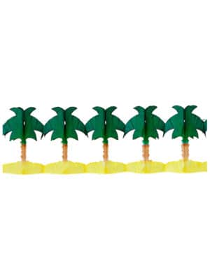 Palmengirlande Sommerparty-Deko gelb-grün 4m