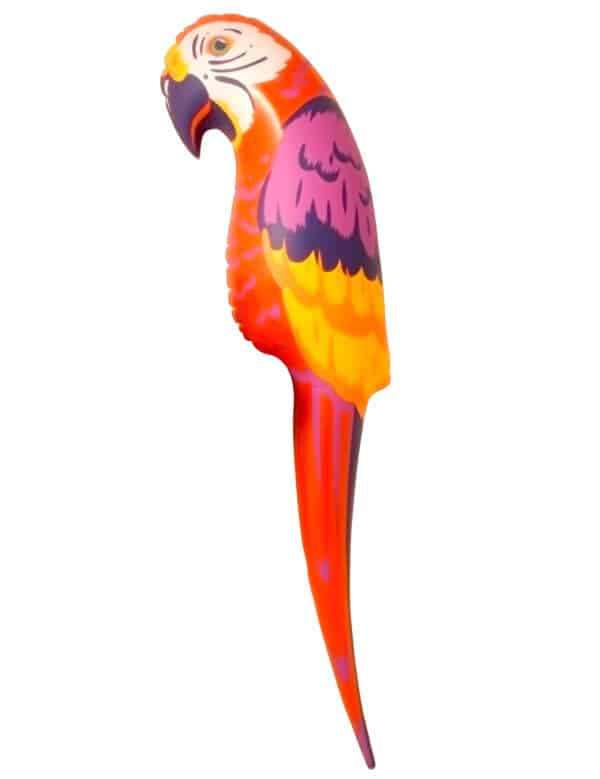 Papagei aufblasbar Party-Deko bunt 110cm