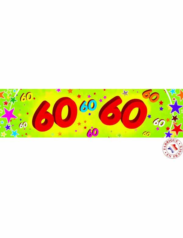 Papier Geburtstagsbanner -60 Jahre bunt 2