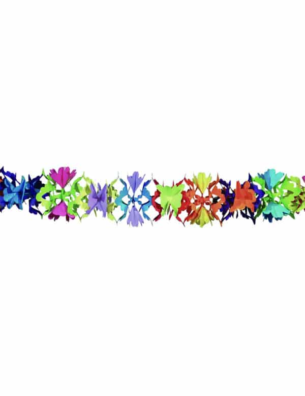 Papier Girlande Blumen bunt 6m