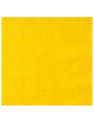 Papierservietten Party-Zubehör 50 Stück gelb 38x38cm
