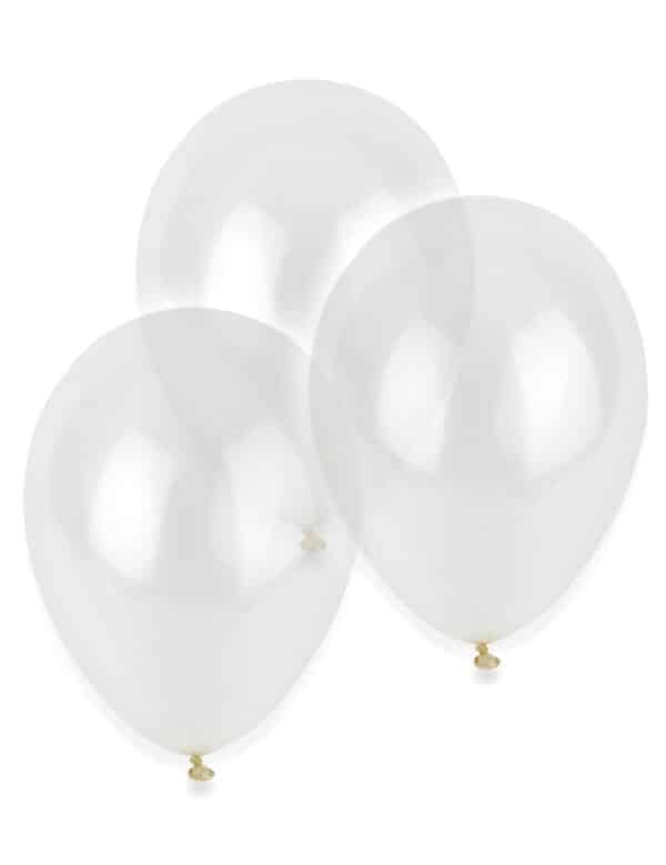 Party Zubehör Luftballons 12 Stück transparent