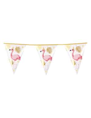 Partygirlande Flamingos und Palmen bunt 4 m