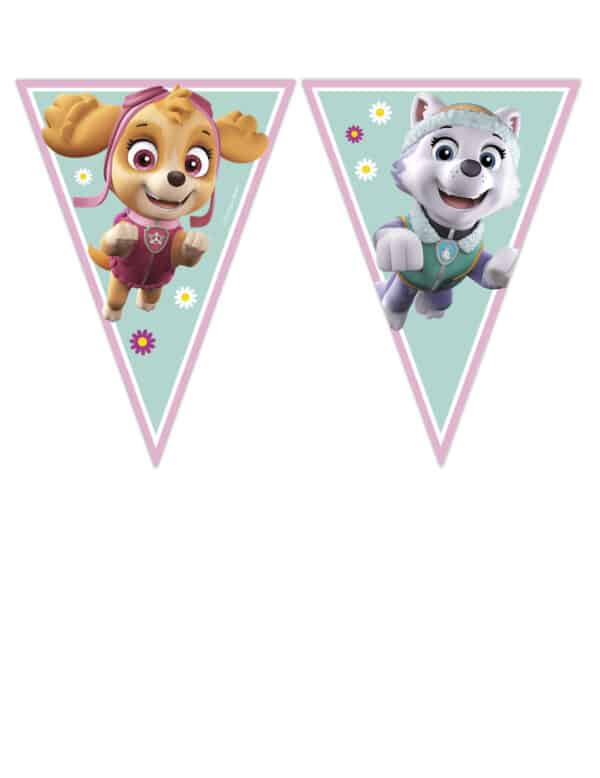 Paw Patrol-Girlande Skye und Everest Partydeko bunt 2