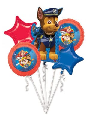 Paw Patrol-Luftballon Bouquet 5 Ballons Partydeko bunt