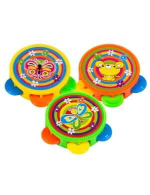 Piñata-Spielzeug Tambourin 3 Stück Deko bunt 4
