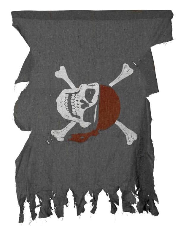 Piraten-Flagge Halloween-Deko grau 50x40cm