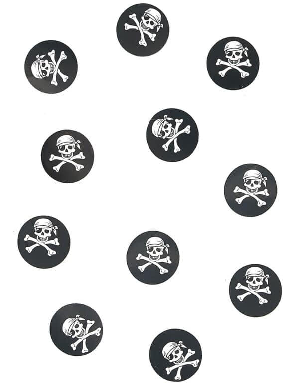 Piraten-Konfetti 150 Stück schwarz 18g