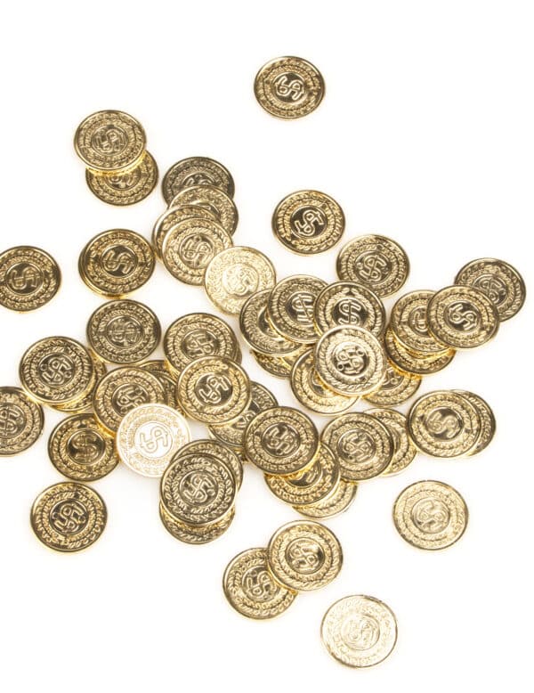 Piraten Münzen Geldstücke gold 144 Stück