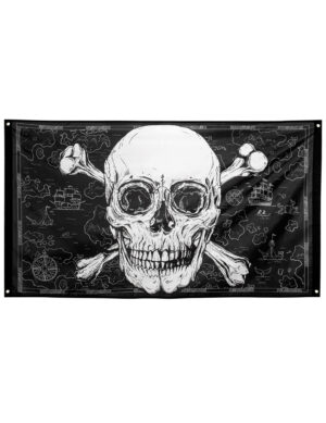 Piratenflagge Jolly Roger schwarz-weiß 150 x 90 cm