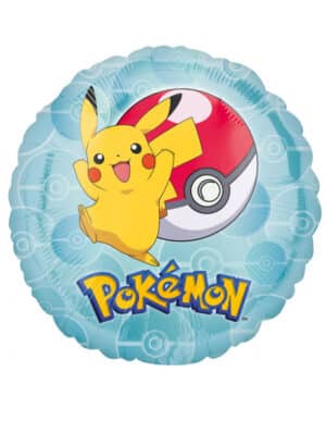 Pokémon Ballon blau bunt 43cm