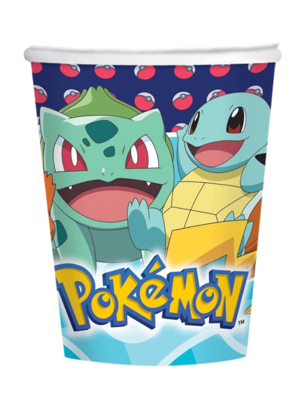 Pokémon-Trinkbecher Tisch-Deko 8 Stück bunt 250 ml