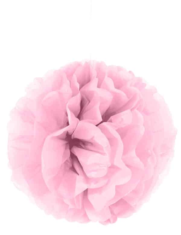 Pompom-Hängedeko Dekoball rosa 35cm