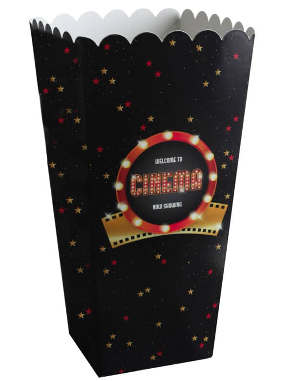 Popcorn-Tüte mit Sternen Cinema 8 Stück 6 x 17 cm