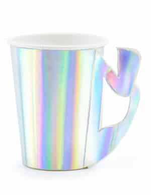 Reflektierende Partybecher 6 Stück bunt 220ml