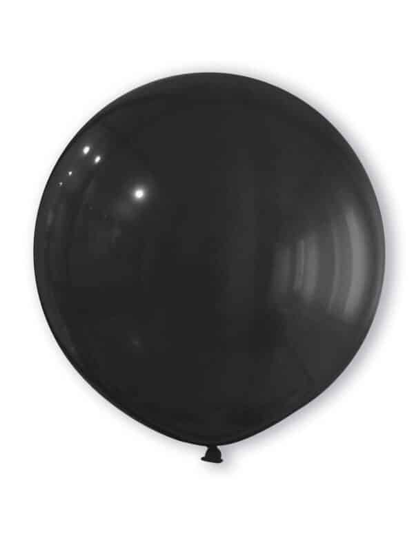 Riesiger runder Luftballon Raumdekoration schwarz 80 cm
