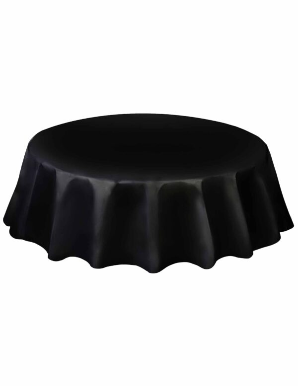 Runde Tischdecke Halloween-Dekoration schwarz 213 cm