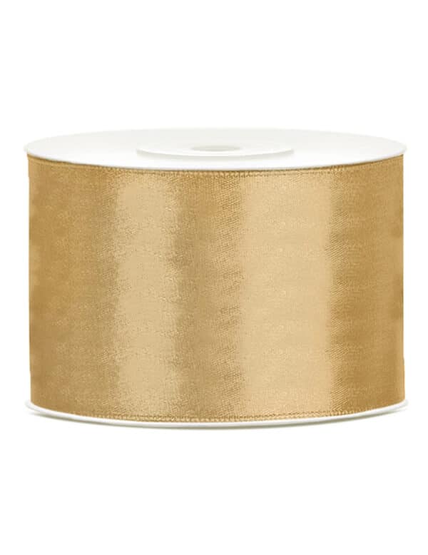 Satinband - 5 cm x 25 m - Gold