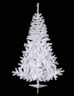 Schneebedeckter künstlicher Tannenbaum mit Standfuß weiß 150 cm