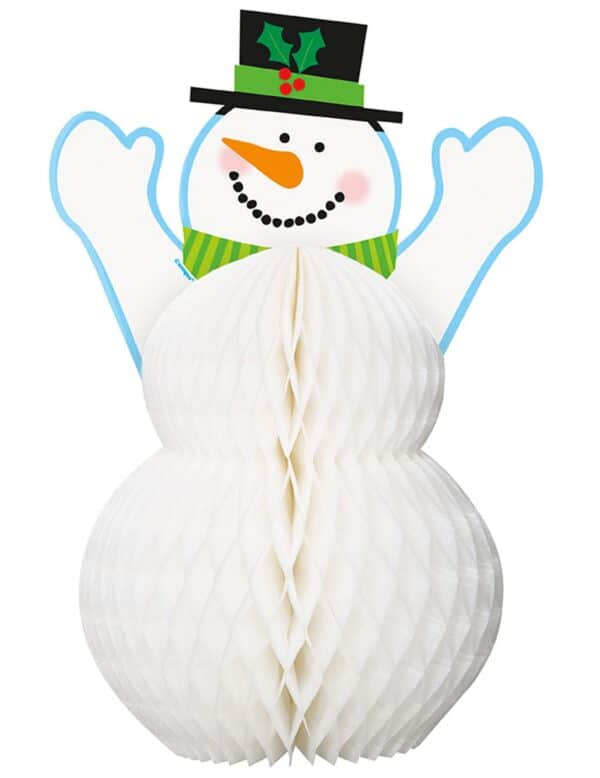 Schneemann Weihnachten Tischdeko bunt 30cm