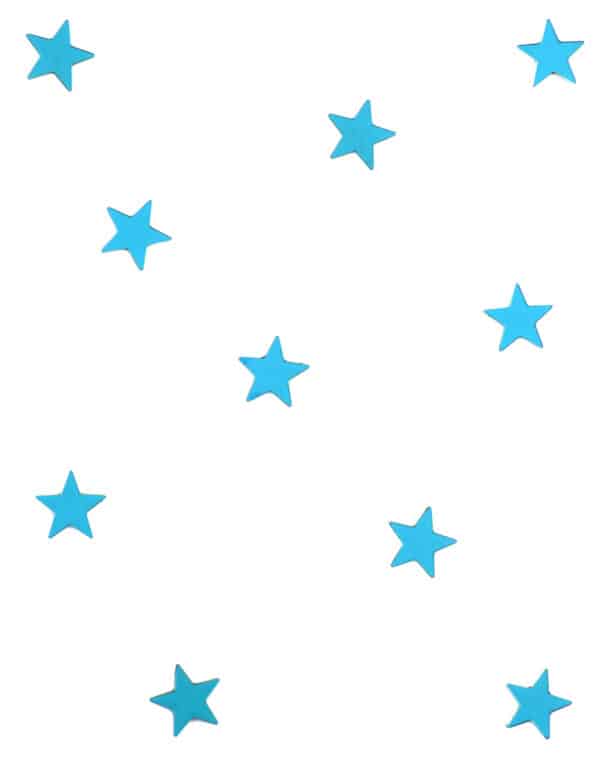 Spiegelnde kleine Konfetti Sterne 10 Stück türkis 3cm