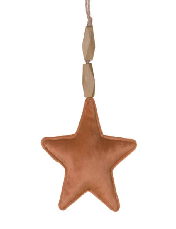 Sternen-Aufhänger Weihnachts-Deko terrakotta-braun 22 cm