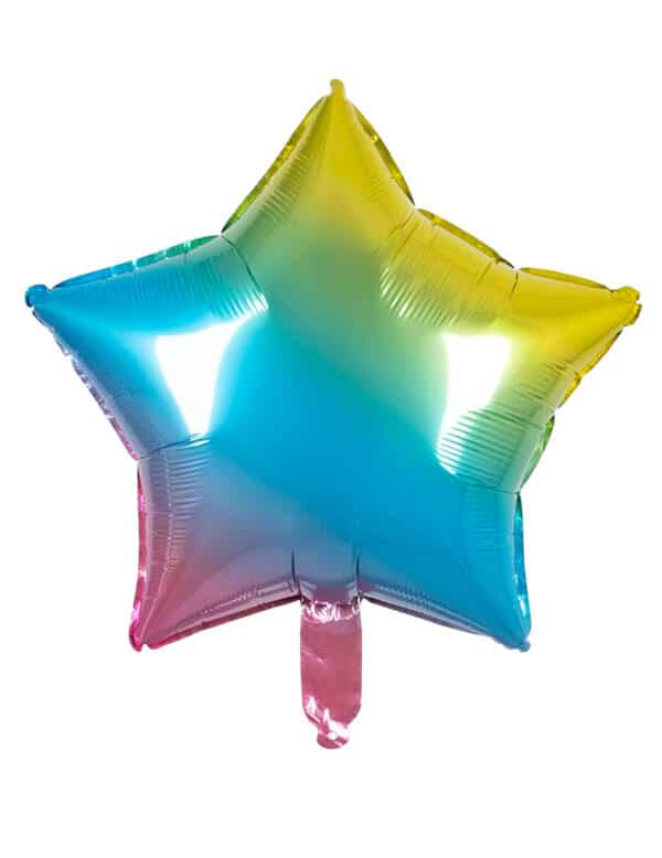 Sternen-Luftballon regenbogenfarben bunt 45 cm