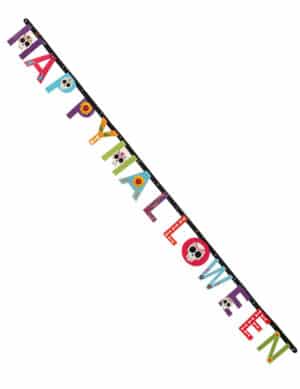 Tag der Toten-Girlande Happy Halloween bunt 230 cm