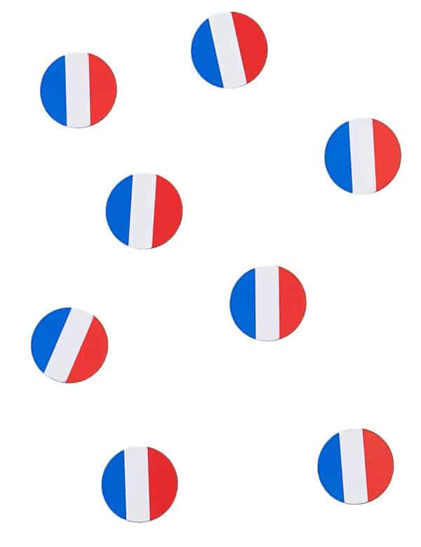 Tisch-Konfetti Frankreich Fanartikel 150 stück blau-weiss-rot 18g