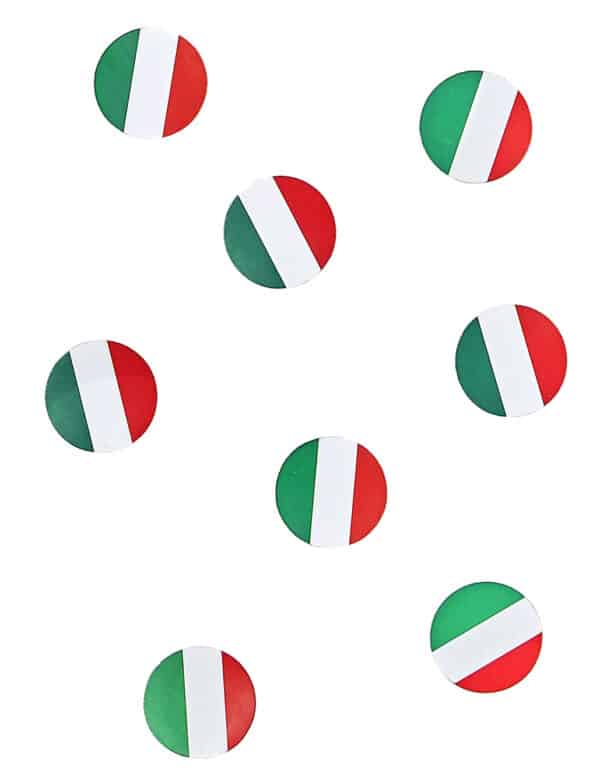 Tisch-Konfetti Italien Fanartikel Fussball 150 stück grün-weiss-rot 18g