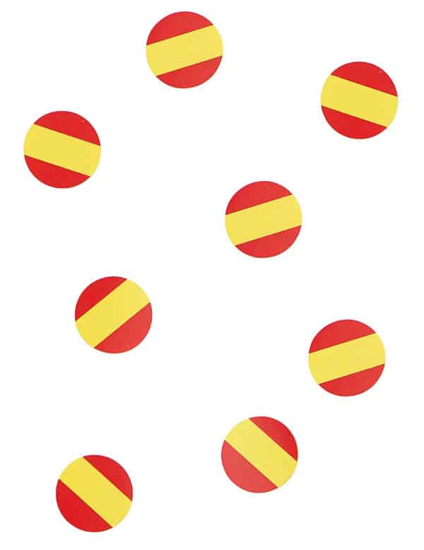 Tisch-Konfetti Spanien Fanartikel Fussball 150 stück rot-gelb 18g