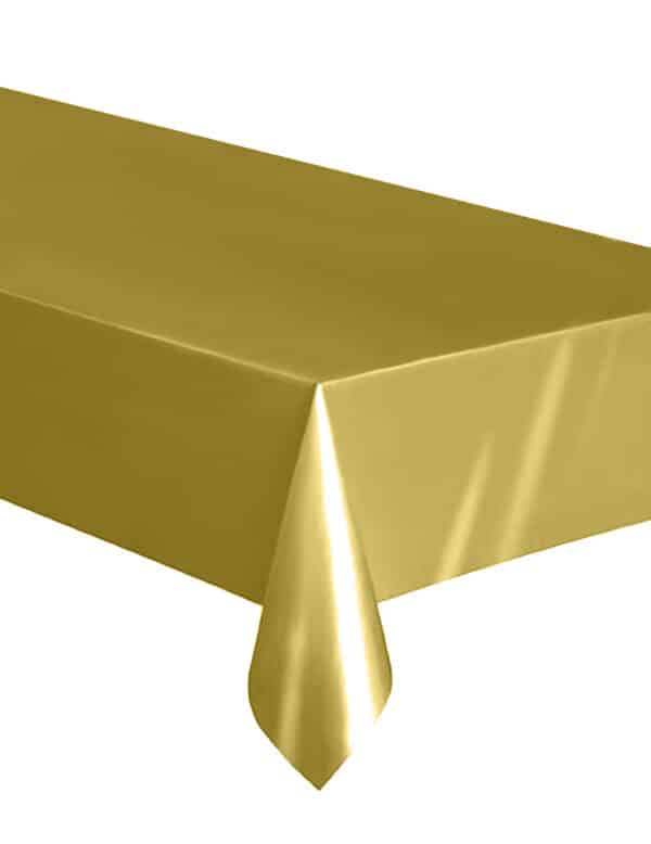 Tischdecke Partydeko Partyzubehör goldfarben 137 x 274 cm