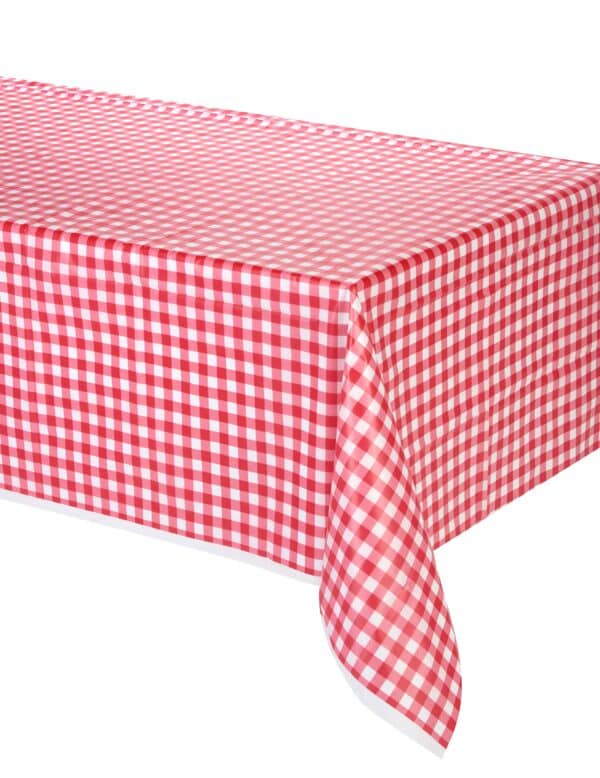 Tischdecke Vichy-Karo rot-weiß 137 x 274 cm