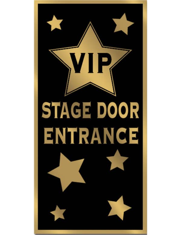 VIP Eingang Türdeko schwarz-gold 76x150cm