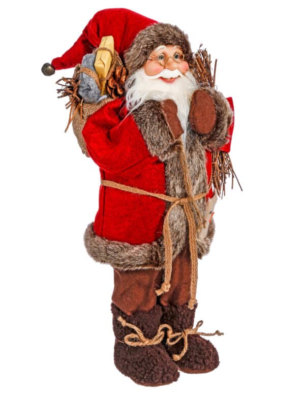 Weihnachtsmann-Dekofigur bunt 30 cm